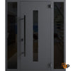 Front Exterior Prehung Steel Door | Entry Metal Modern Painted Door "80 "96 | Ronex 0130