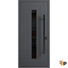 Front Exterior Prehung Steel Door | Entry Metal Modern Painted Door "80 "96 | Ronex 0130