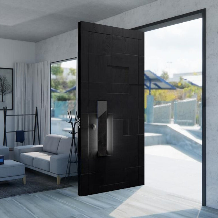 Nova Royal Series Pivot Wrought Iron Custom Exterior Door | Style 005