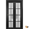 Sliding Closet Bi-fold Door with Frosted Glass | Wood Solid Bedroom Wardrobe Doors | Felicia 3312