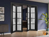 Sliding Closet Bi-fold Door with Frosted Glass | Wood Solid Bedroom Wardrobe Doors | Felicia 3312