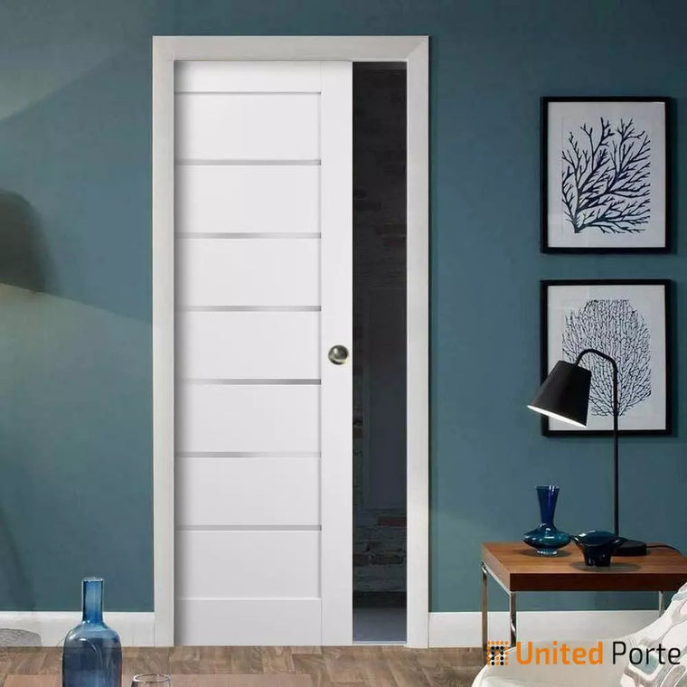 French Double Pocket Doors with Frames | Solid Wood Interior Door | Quadro 4117