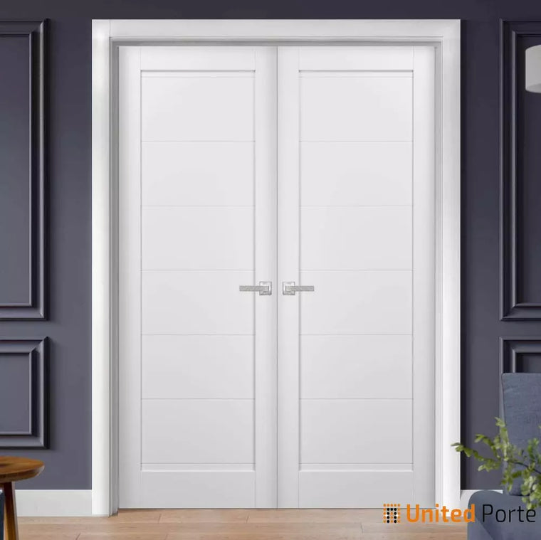 French Panel Doors with Hardware | Bathroom Bedroom Interior Sturdy Door I Quadro 4115