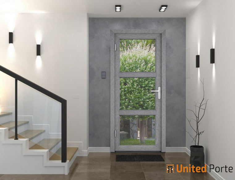Front Exterior Prehung Fiberglass Door | Office Commercial and Residential Doors | Manux 8555