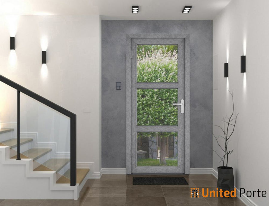 Front Exterior Prehung Fiberglass Door | Office Commercial and Residential Doors | Manux 8555
