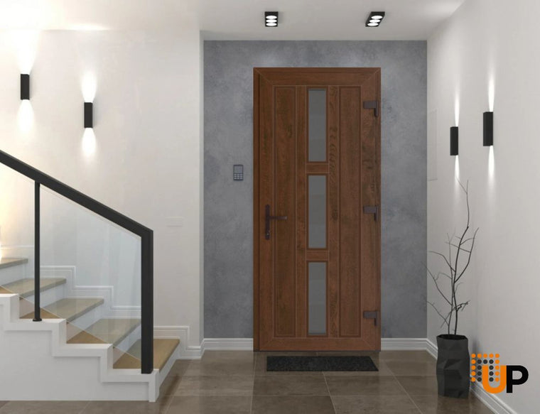 Front Exterior Prehung Metal-Plastic Door | Manux 8112