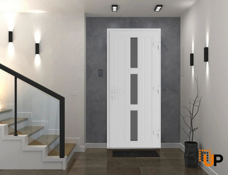 Front Exterior Prehung Metal-Plastic Door | Manux 8112