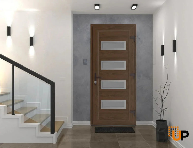 Front Exterior Prehung Metal-Plastic Door | Manux 8113