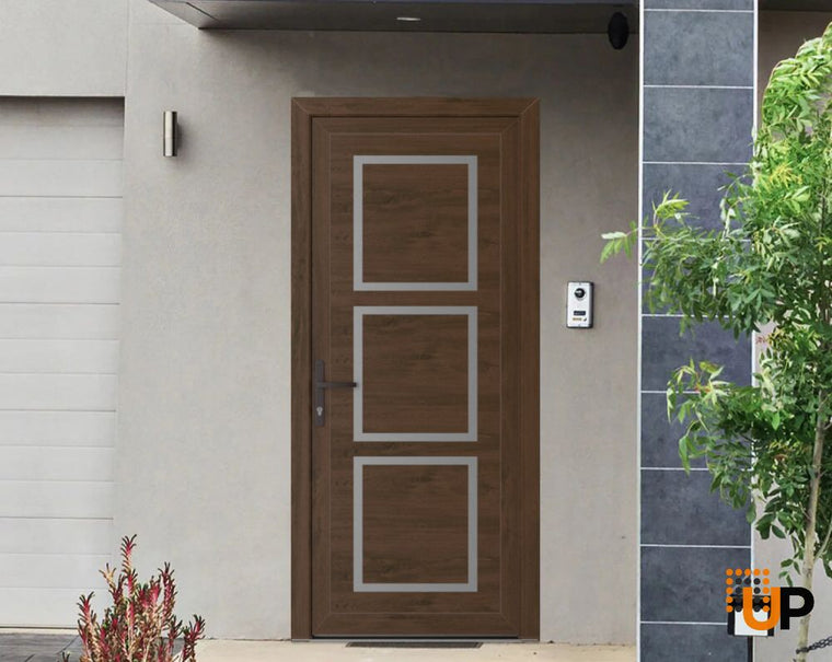 Front Exterior Prehung Metal-Plastic Door | Manux 8661