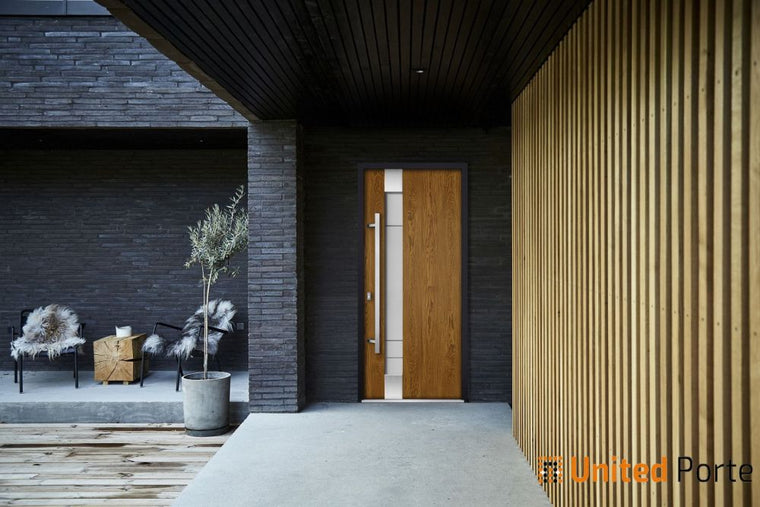 Front Exterior Prehung Steel Door | Single Modern Painted Door | Deux 1713