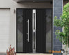 Front Exterior Prehung Steel Door | Stainless Inserts Single Modern Painted Door | Buy Doors Online