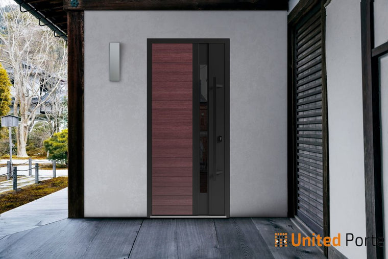 Front Exterior Prehung Steel Door | Entry Metal Modern Painted Door | Ronex 0162