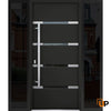 Front Exterior Prehung Steel Door | Stainless Inserts Single Modern Painted Door | Buy Doors Online