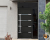 Front Exterior Prehung Steel Door | Stainless Inserts Single Modern Painted Door | Buy Doors Online