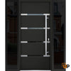 Front Exterior Prehung Steel Door | Stainless Inserts Single Modern Painted Door | Buy Doors Online