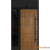 Front Exterior Prehung Steel Door | Entry Metal Modern Painted Door | Deux 6683