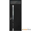 Front Exterior Prehung Steel Doors | Stainless Inserts Single Modern Doors | Black | Buy Doors Online