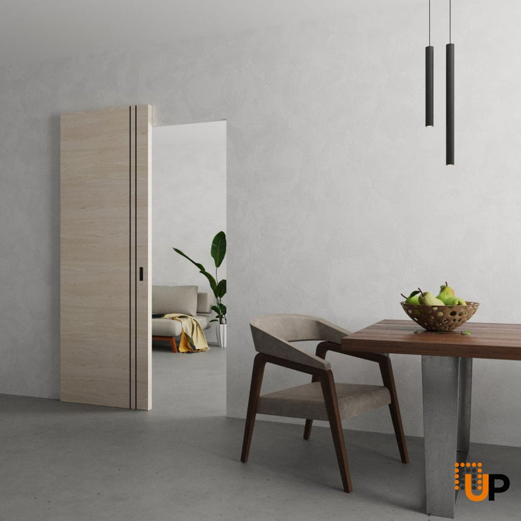 Hidden Barn  | Sturdy Finished Flush Modern Doors | Magic Concealed Sliding  | Planum 0016