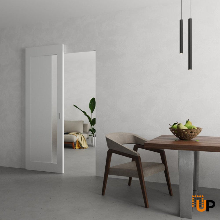 Hidden Barn | Sturdy Finished Flush Modern Doors | Magic Concealed Sliding Set | Planum 0660