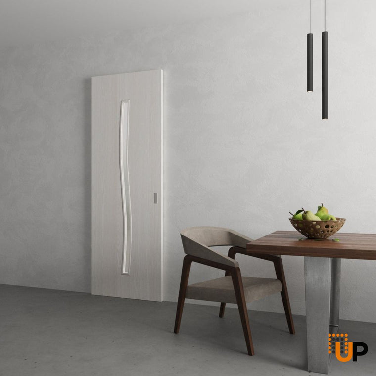 Hidden Barn  | Wood Veneer Doors | Magic Concealed Sliding Set | Basic 3002