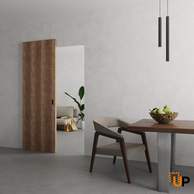 Hidden Barn Door with Black Edges | Planum 0010