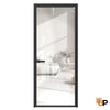 Single Aluminum Glass Swing Modern Aluminum Swing Door with Clear Glass | Lumo 1800 Black