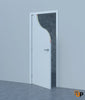 Fire-rated 90 Min Interior Door | Single Flush Panel Metal Frame Handle | 1888