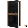 Invisible Solid Hidden Door with Handle | Sahara Black with Silver Hidden Frame | Modern Frameless Doors | Buy Doors Online