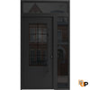 Front Exterior Prehung Aluminum Door | Entry Steel Metal Classic Painted Door |  Iron 0101