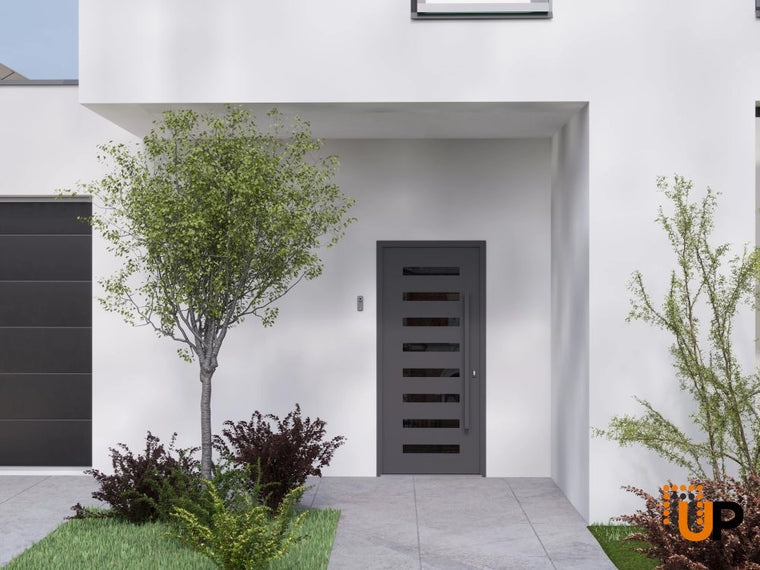 Front Exterior Prehung Aluminum Door | Entry Steel Metal Classic Painted Door |  Iron 0188