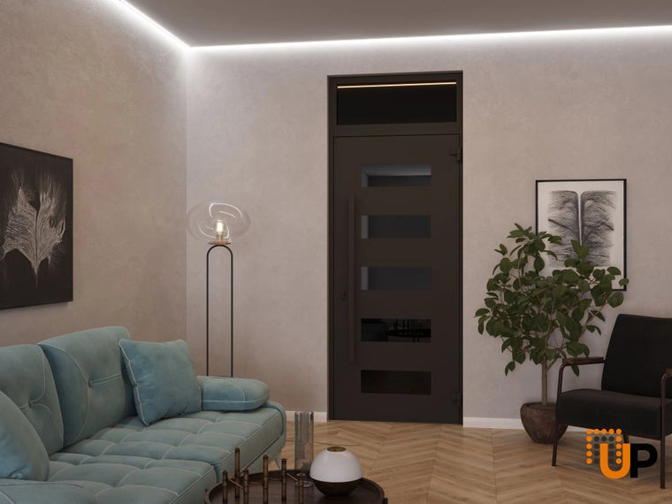 Front Exterior Prehung Aluminum Door | Entry Steel Metal Classic Painted Door |  Iron 0255