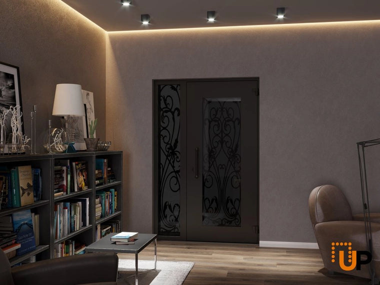 Front Exterior Prehung Aluminum Door | Entry Steel Metal Classic Painted Door | Iron 1601