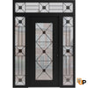 Front Exterior Prehung Aluminum Door | Entry Steel Metal Classic Painted Door | Iron 1655