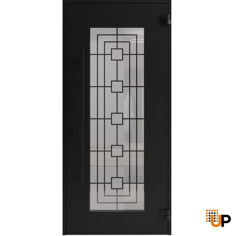Front Exterior Prehung Aluminum Door | Entry Steel Metal Classic Painted Door | Iron 1688