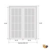Slab Door Panel | Louver 3388 Primed White | Louvered Doors