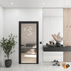 Single Aluminum Glass Swing Modern Aluminum Swing Door with Frosted Glass | Lumo 1800 Black