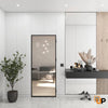 Single Aluminum Glass Swing Modern Aluminum Swing Door with Clear Glass | Lumo 1800 Black