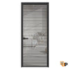 Single Aluminum Glass Swing Modern Aluminum Swing Door with Frosted Glass | Lumo 1801 Black