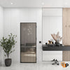Single Aluminum Glass Swing Modern Aluminum Swing Door with Frosted Glass | Lumo 1802 Black