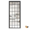 Single Aluminum Glass Swing Modern Aluminum Swing Door with Frosted Glass | Lumo 1805 Black