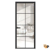 Single Aluminum Glass Swing Modern Aluminum Swing Door with Frosted Glass | Lumo 1810 Black