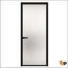 Single Aluminum Glass Swing Modern Aluminum Swing Door with Frosted Glass | Lumo 1900 Black (Copy)