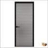 Single Aluminum Glass Swing Modern Aluminum Swing Door with Frosted Glass | Lumo 1901 Black