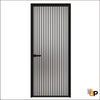 Single Aluminum Glass Swing Modern Aluminum Swing Door with Frosted Glass | Lumo 1902 Black