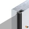 Single Aluminum Glass Swing Modern Aluminum Swing Door with Frosted Glass | Lumo 1908 Black