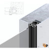 Single Aluminum Glass Swing Modern Aluminum Swing Door with Frosted Glass | Lumo 1903 Black