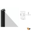 Single Aluminum Glass Swing Modern Aluminum Swing Door with Frosted Glass | Lumo 1906 Black