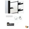 Single Aluminum Glass Swing Modern Aluminum Swing Door with Frosted Glass | Lumo 1907 Black
