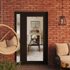 Modern upvc exterior metal-plastic door with clear glass | Manux 8666