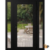 Modern upvc exterior metal-plastic door with clear glass | Manux 8666